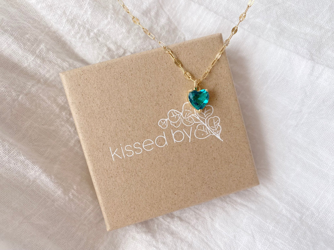 kissedby Alicia | Goldkette mit Kristall Herz - ALICIA'S DIARY®