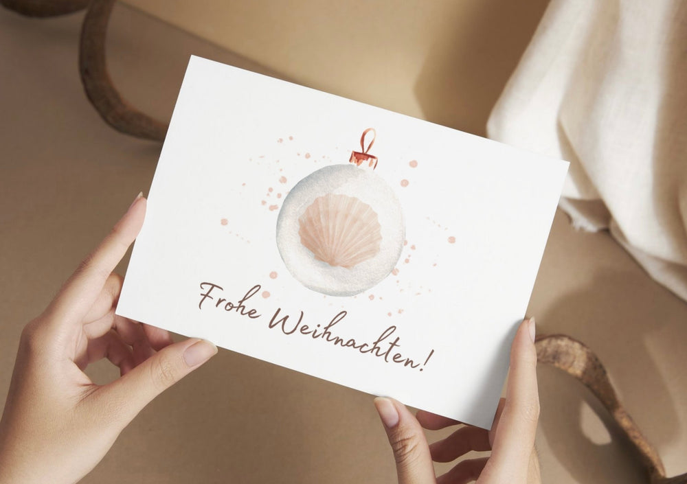 Grußkarte mit Weihnachtskugelmotiv - ALICIA'S DIARY®