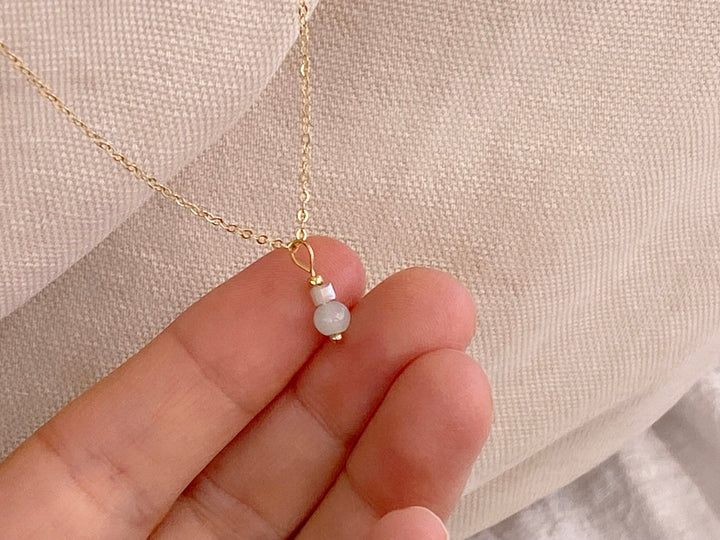 Zarte Halskette Green Bead - ALICIA'S DIARY®