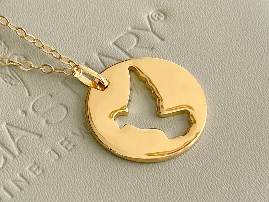 kissedby Alicia | Goldkette mit Friedenstaube - ALICIA'S DIARY®