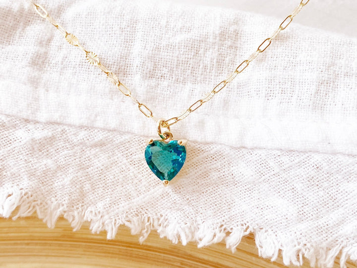 kissedby Alicia | Goldkette mit Kristall Herz - ALICIA'S DIARY®