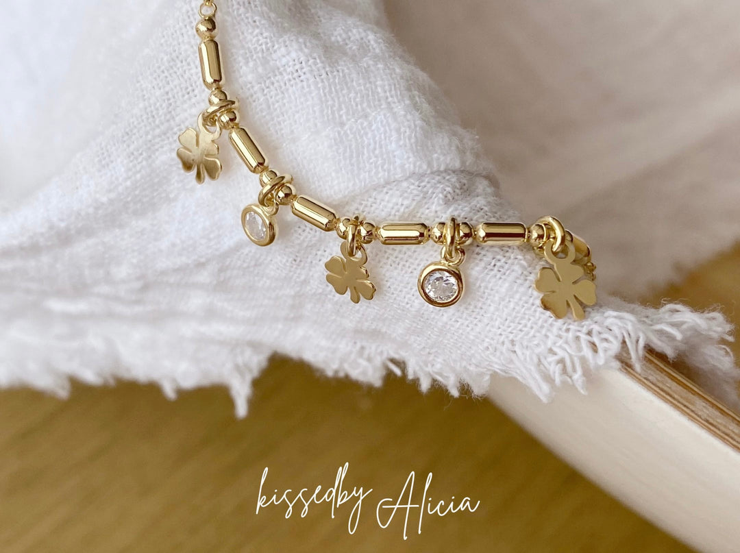 kissedby Alicia | Armband mit Kleeblättchen - ALICIA'S DIARY®