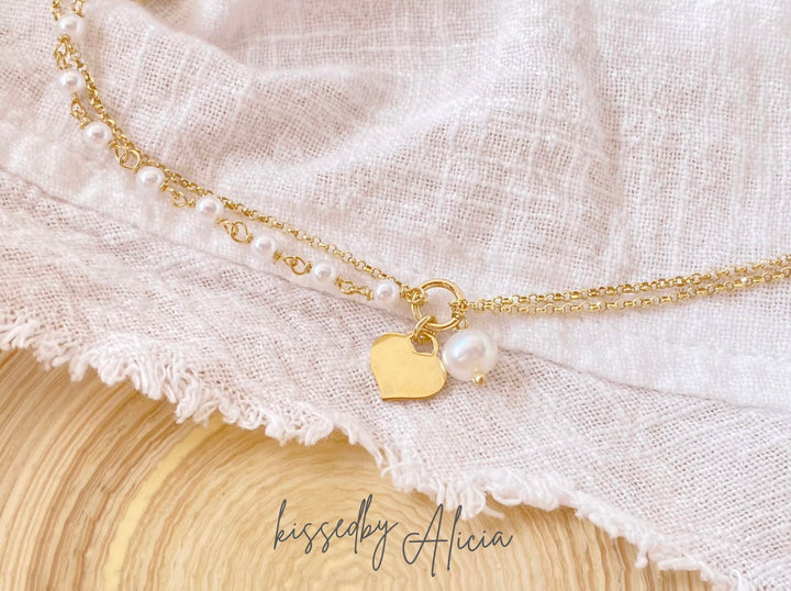 kissedby Alicia | Armband mit Herz und Perlen - ALICIA'S DIARY®