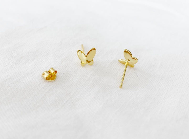 Tiny Ohrstecker mit Schmetterlingen aus vergoldetem Silber