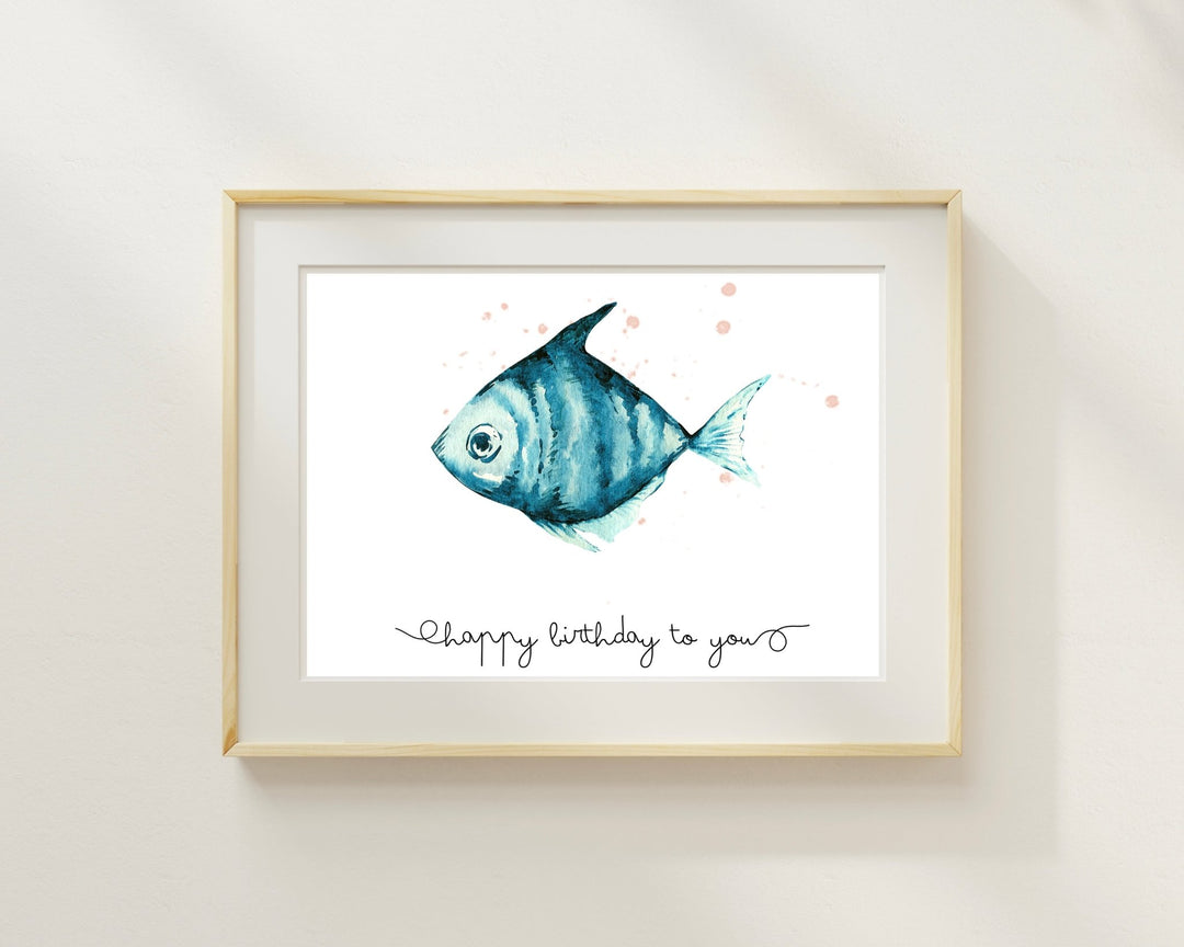 Geburtstagskarte mit Fischmotiv - ALICIA'S DIARY®