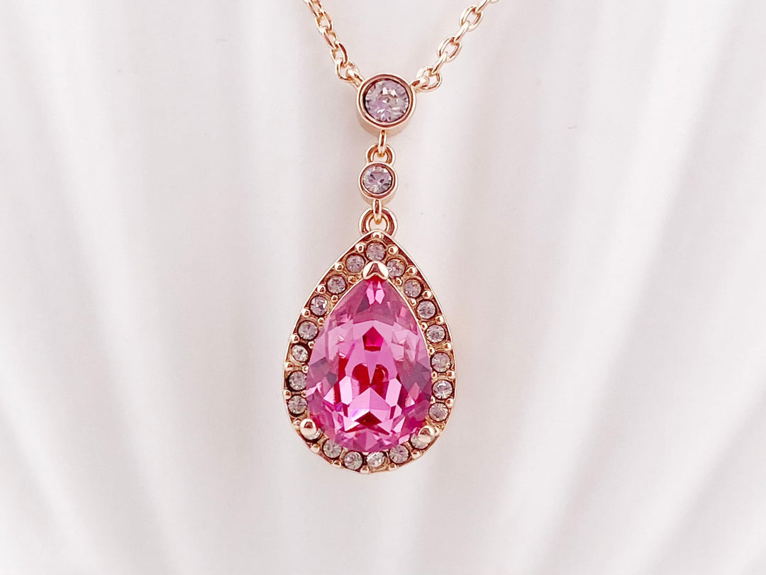 Roségoldene pink Crystal Kette - ALICIA'S DIARY®