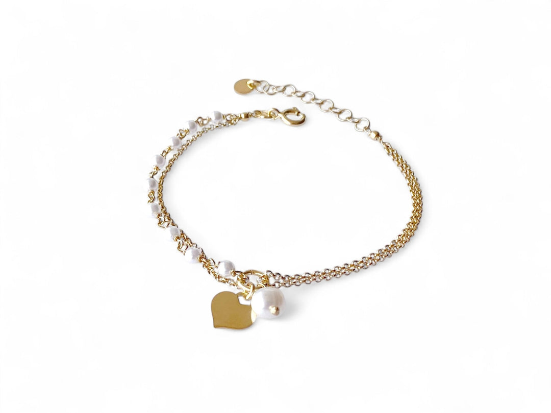 kissedby Alicia | Armband mit Herz und Perlen - ALICIA'S DIARY®