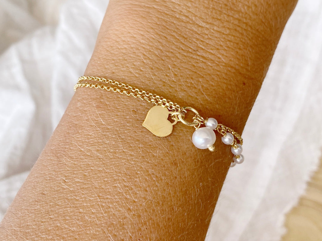kissedby Alicia | Armband mit Herz und Perlen - ALICIA'S DIARY®