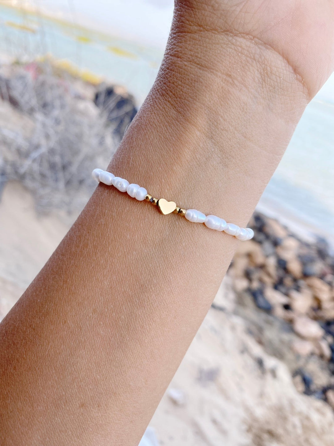 Süßwasserperlen Herz Armband - ALICIA'S DIARY®