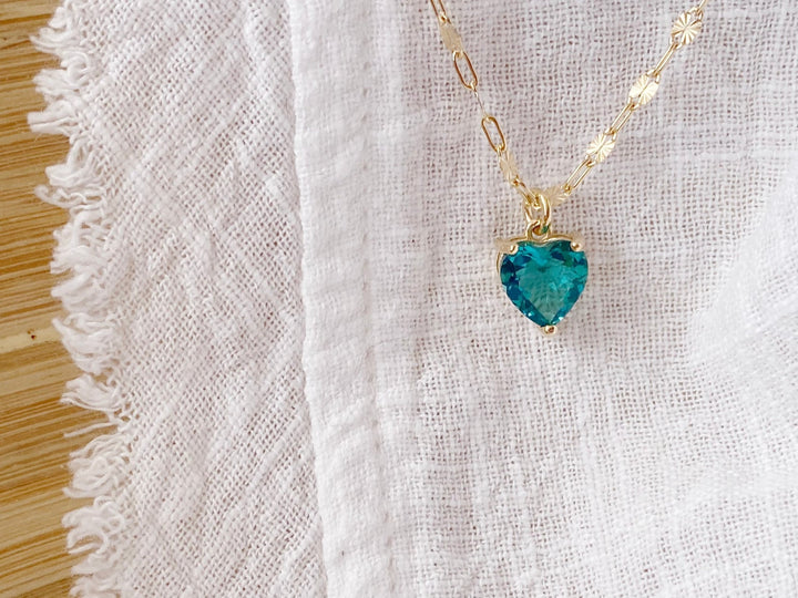 kissedby Alicia | Goldkette mit Kristall Herz - ALICIA'S DIARY®