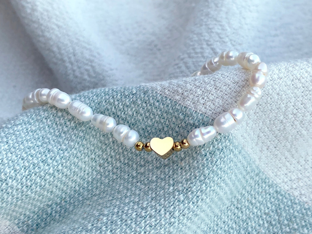 Süßwasserperlen Herz Armband - ALICIA'S DIARY®