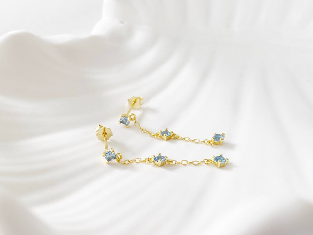 Blue Crystal Ohrkettchen - ALICIA'S DIARY