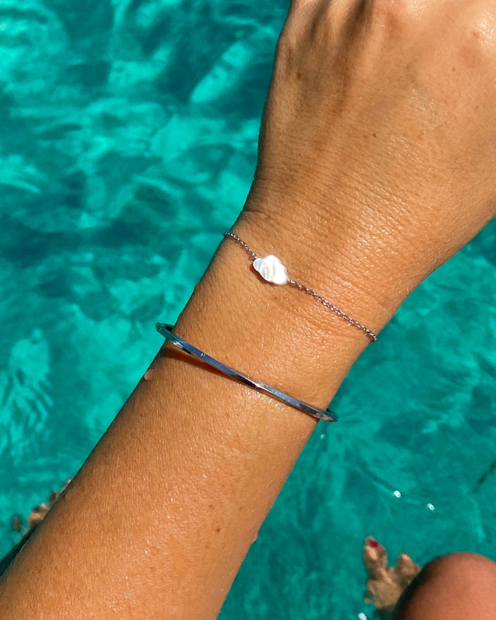 Silber-Armband mit Wolke aus echtem Perlmutt-ALICIA'S DIARY®