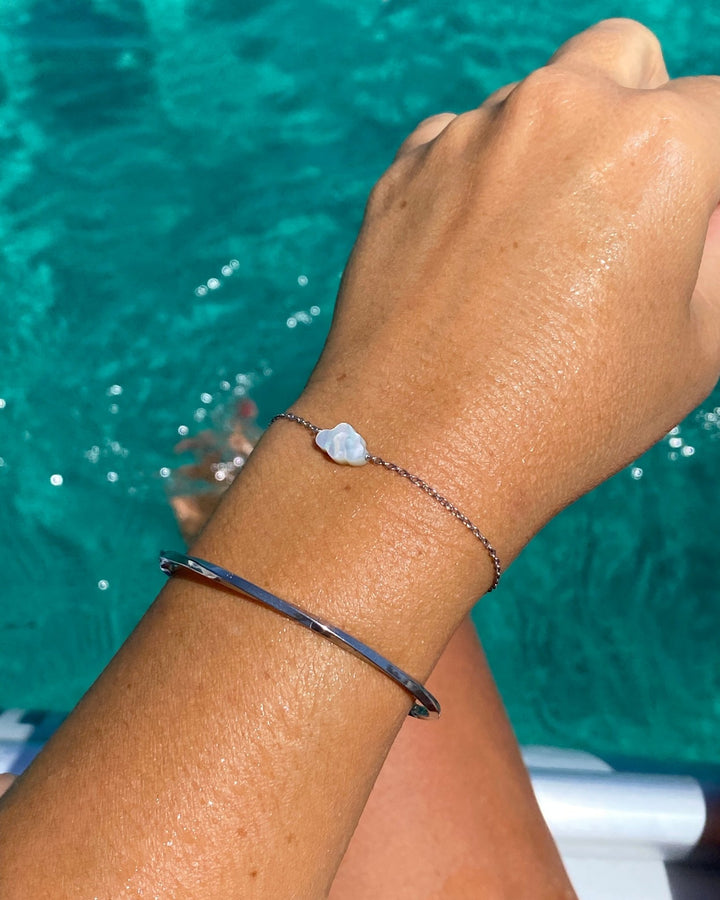 Silber-Armband mit Wolke aus echtem Perlmutt-ALICIA'S DIARY®