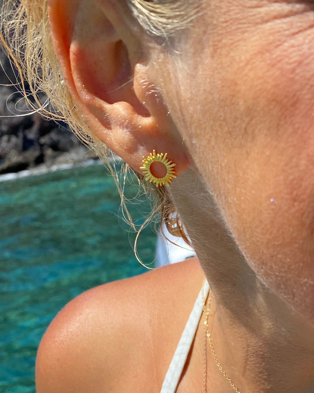 Sonnen Ohrstecker gold-ALICIA'S DIARY®