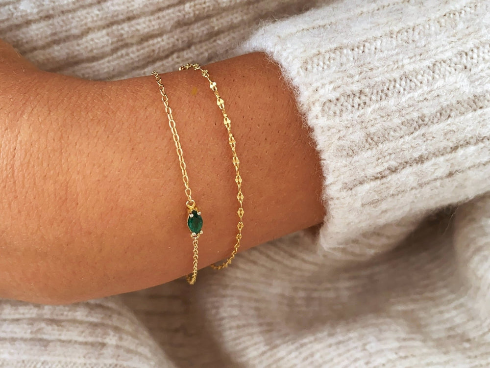 Hauchzartes Armband aus vergoldetem Silber - ALICIA'S DIARY®