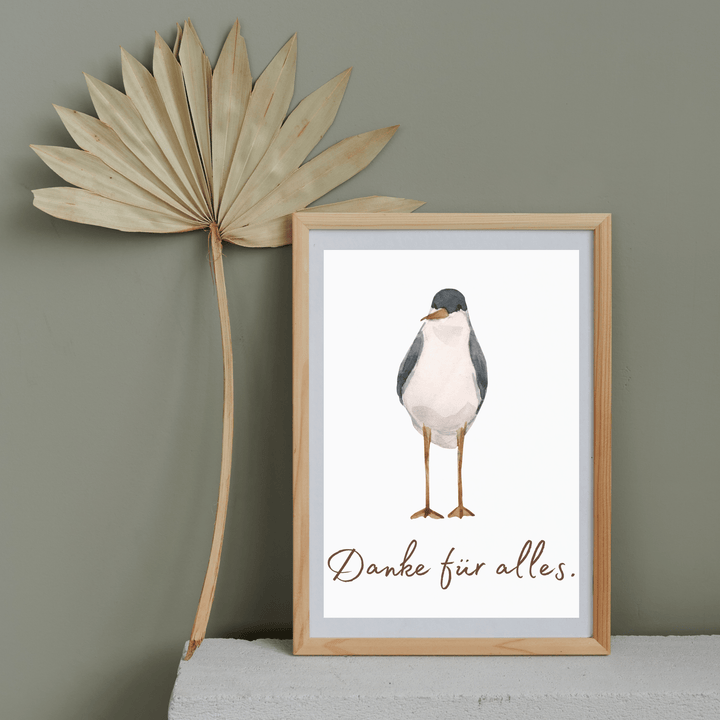 Dankeskarte mit Möwenmotiv - ALICIA'S DIARY®