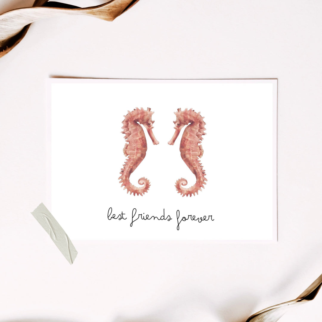 Grußkarte mit Seepferdchenmotiv - ALICIA'S DIARY®