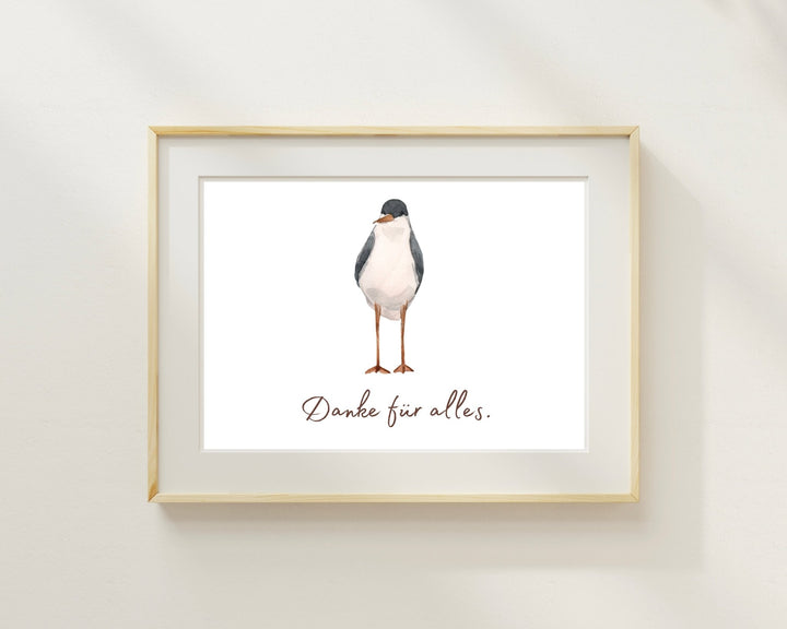 Dankeskarte mit Möwenmotiv - ALICIA'S DIARY®