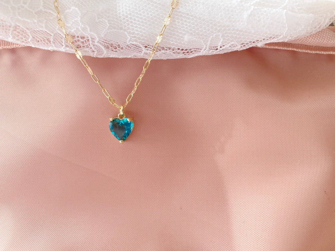 kissedby Alicia | Goldkette mit Kristall Herz - ALICIA'S DIARY®