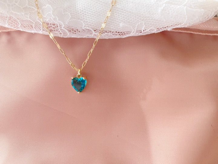 kissedby Alicia | Goldkette mit Kristall Herz - ALICIA'S DIARY®