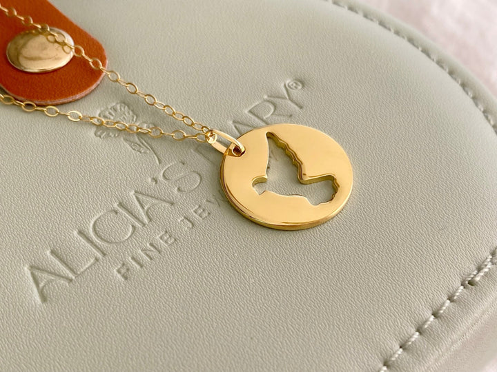 kissedby Alicia | Goldkette mit Friedenstaube - ALICIA'S DIARY®