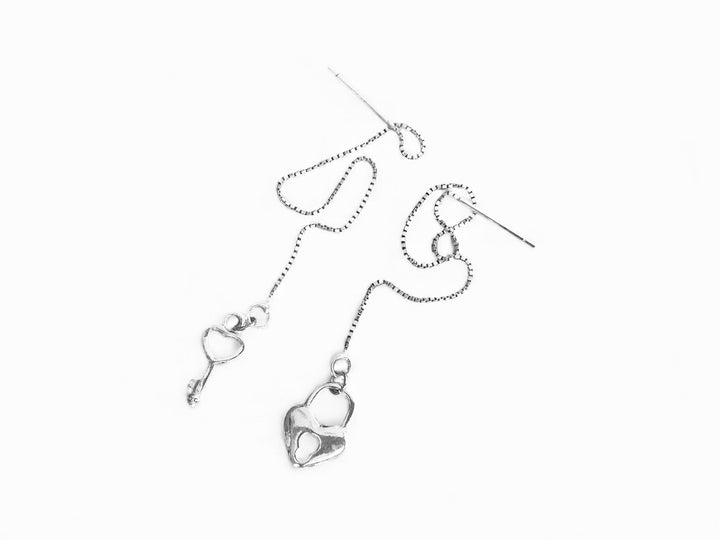 Schloss & Schlüssel Fädelohrringe - ALICIA'S DIARY®