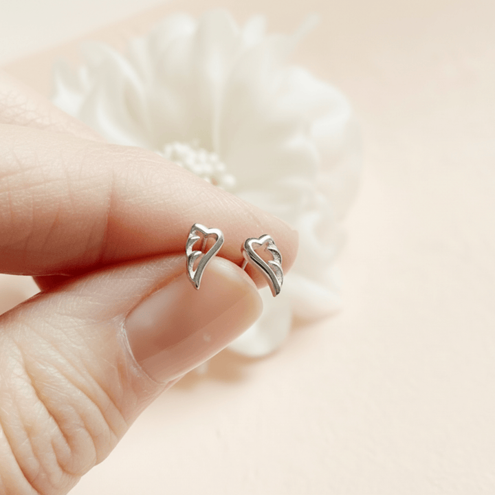 925 Sterlingsilver Engel Ohrstecker mit Flügeln, Ohrringe für Kinder, Frauen und Teenager Mädchen, Schmuck online bestellen