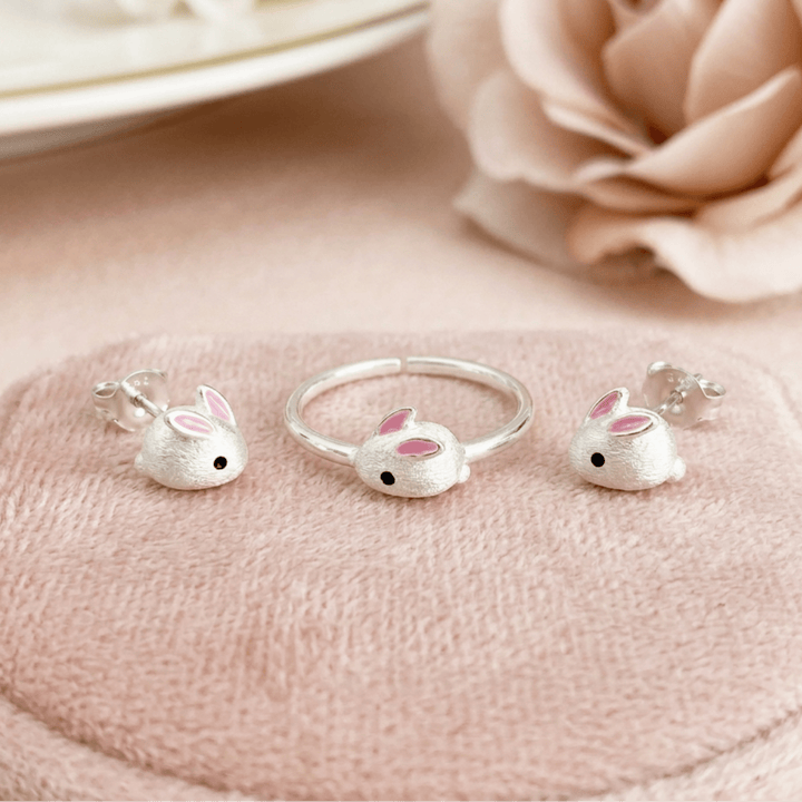 Hypoallergener Kinderschmuck, Mädchenring mit Hase online bestellen