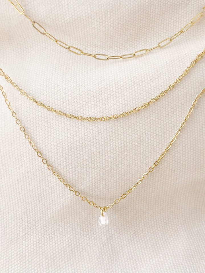 Kristall Layer Goldkette - ALICIA'S DIARY®