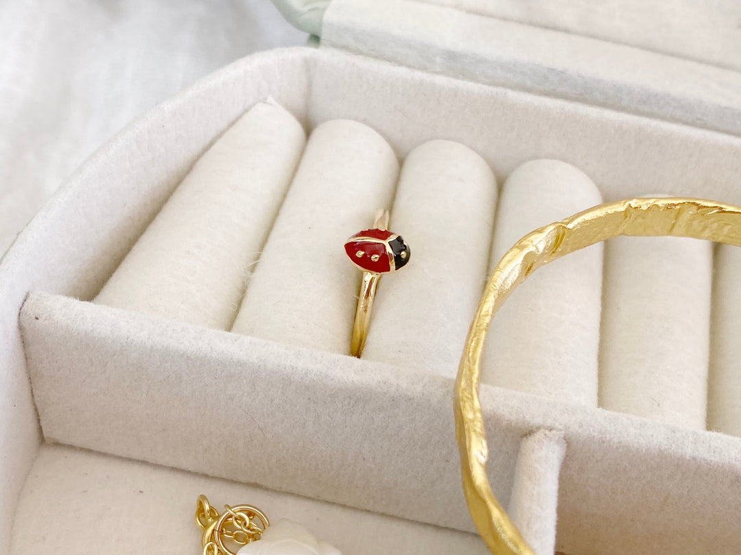 Goldener Marienkäfer Kinder Ring von ALICIA'S DIARY®