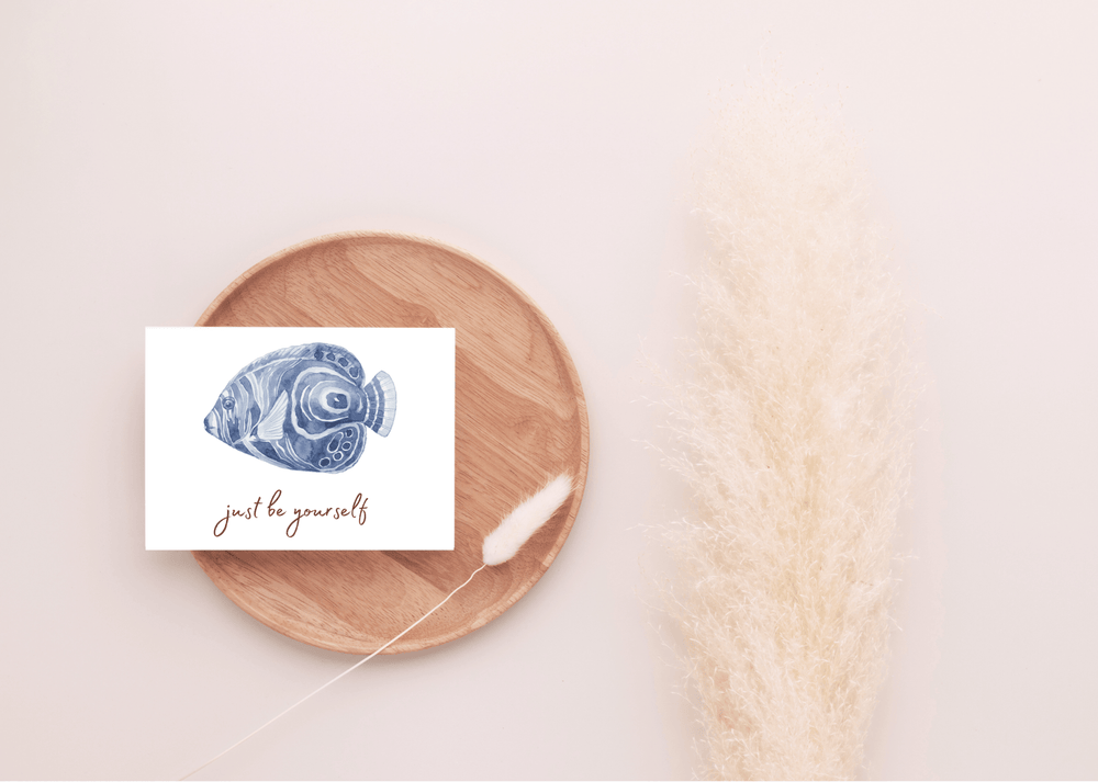 Mottokarte mit Fischmotiv - ALICIA'S DIARY®