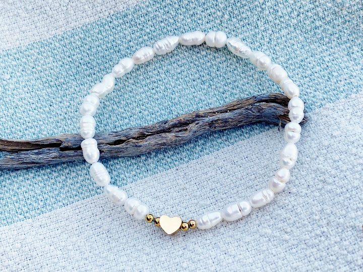 Süßwasserperlen Herz Armband - ALICIA'S DIARY®