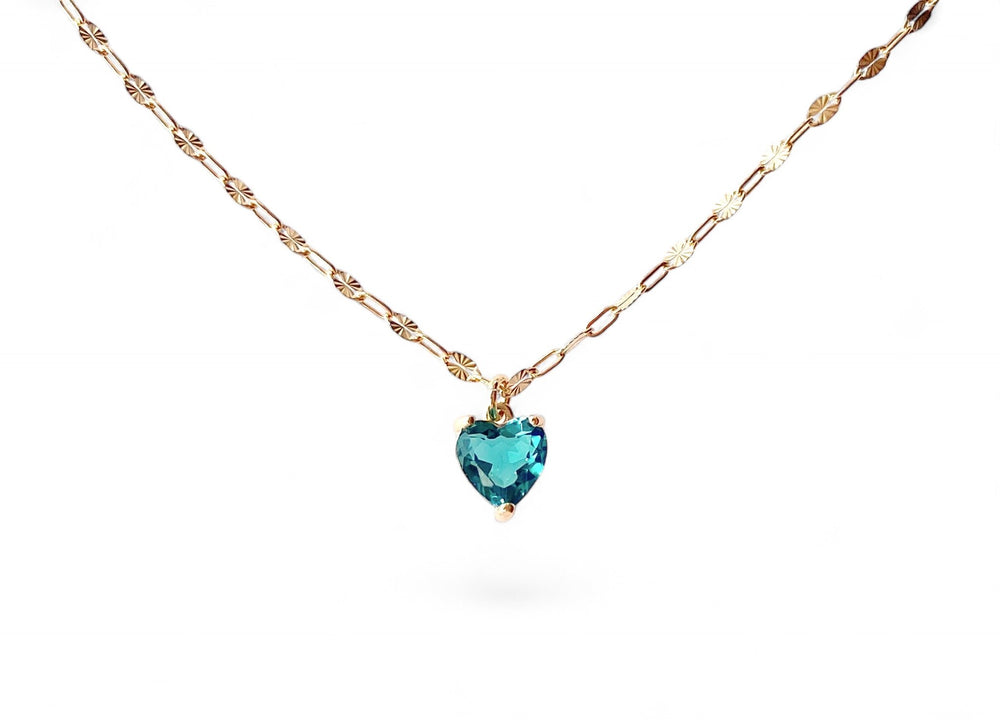 kissedby Alicia | Goldkette mit Kristall Herz - ALICIA'S DIARY®