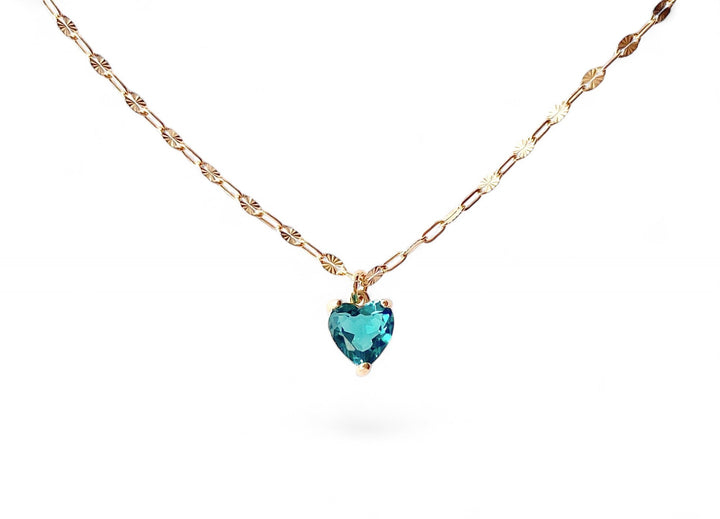 kissedby Alicia | Goldkette mit Kristall Herz - ALICIA'S DIARY®