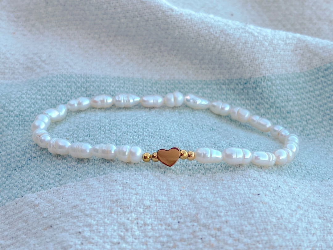 Süßwasserperlen Herz Armband - ALICIA'S DIARY®