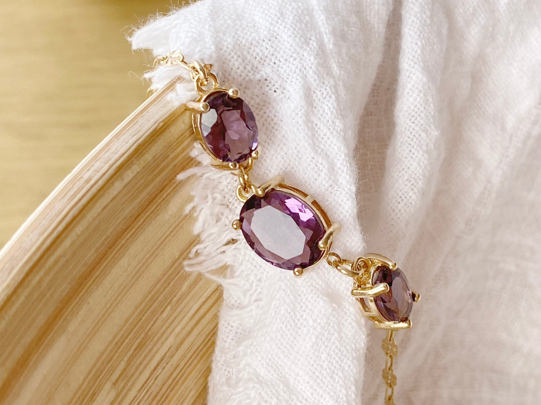 kissedby Alicia | Armband mit violetten Kristallen - ALICIA'S DIARY®