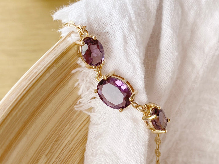 kissedby Alicia | Armband mit violetten Kristallen - ALICIA'S DIARY®