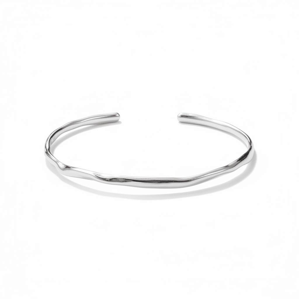 Minimalistische Armspange silber-925-Armbänder und Armreifen-armreifen