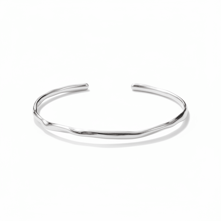 Minimalistische Armspange silber-925-Armbänder und Armreifen-armreifen