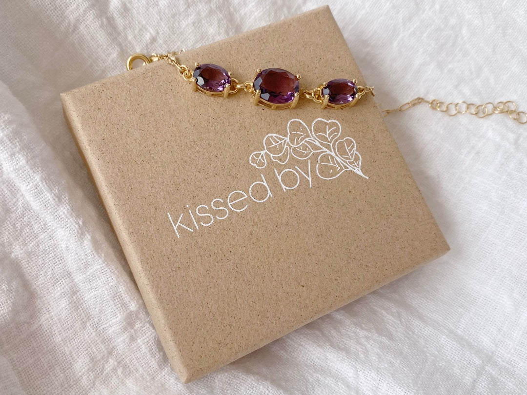 kissedby Alicia | Armband mit violetten Kristallen - ALICIA'S DIARY®