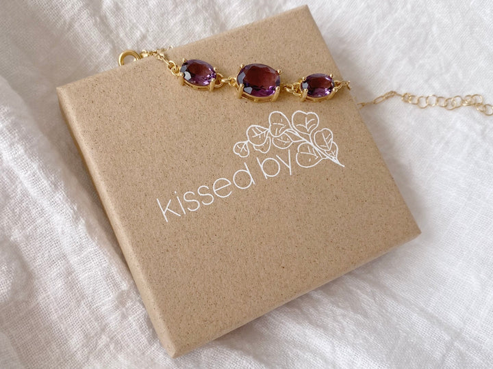 kissedby Alicia | Armband mit violetten Kristallen - ALICIA'S DIARY®