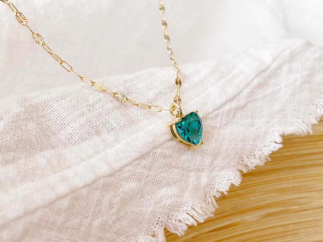 kissedby Alicia | Goldkette mit Kristall Herz - ALICIA'S DIARY®