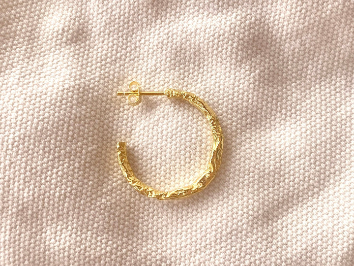 Rough Hammered Creolen - ALICIA'S DIARY®