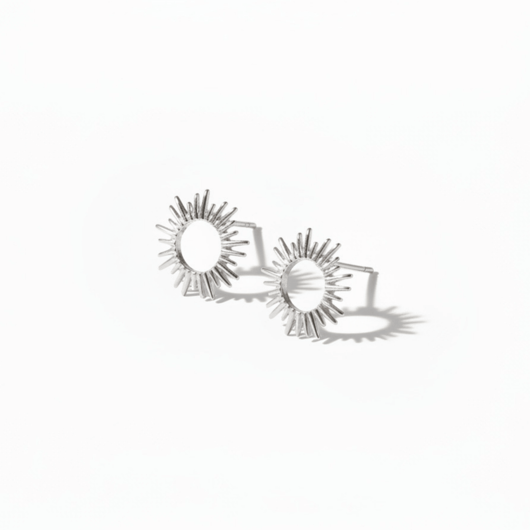 Sonnenstrahlen Ohrstecker silber pur-google-feed-Ohrringe-Ohrringe silber