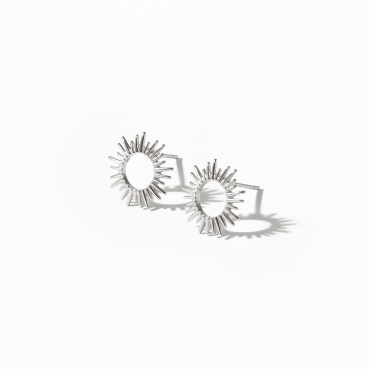Sonnenstrahlen Ohrstecker silber pur-google-feed-Ohrringe-Ohrringe silber