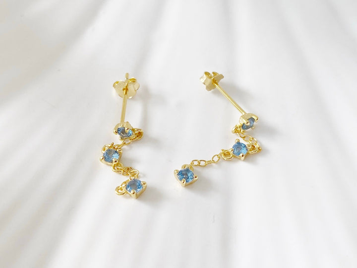Blue Crystal Ohrkettchen - ALICIA'S DIARY