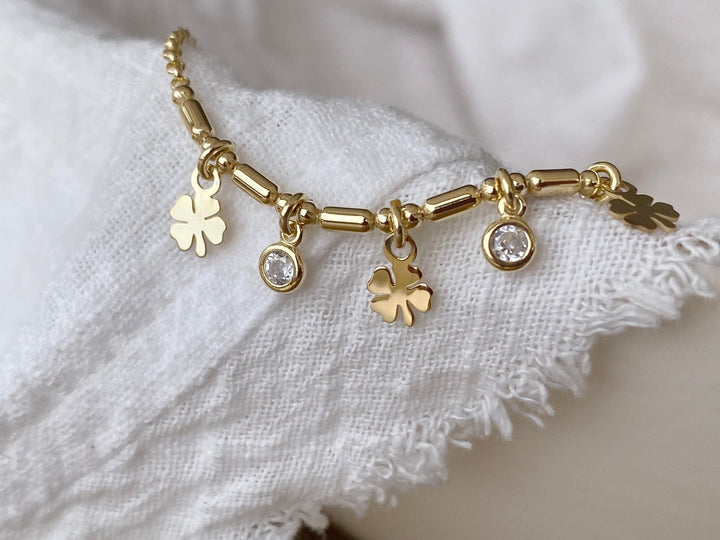 kissedby Alicia | Armband mit Kleeblättchen - ALICIA'S DIARY®