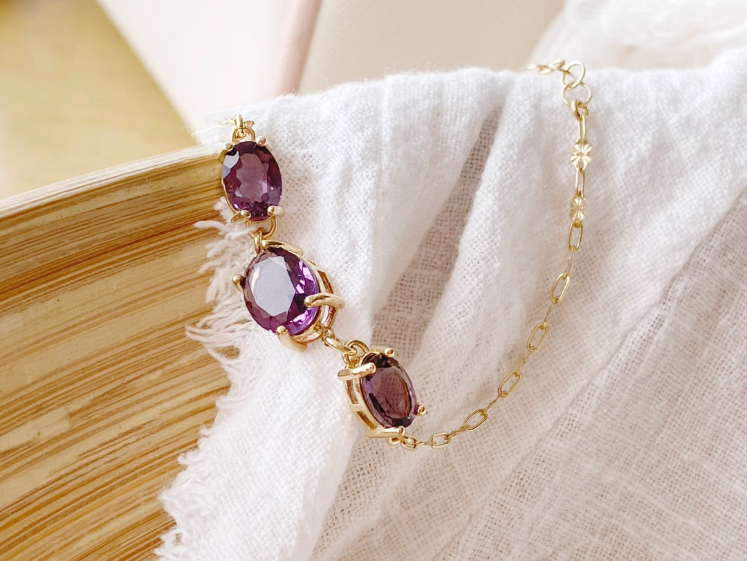 kissedby Alicia | Armband mit violetten Kristallen - ALICIA'S DIARY®