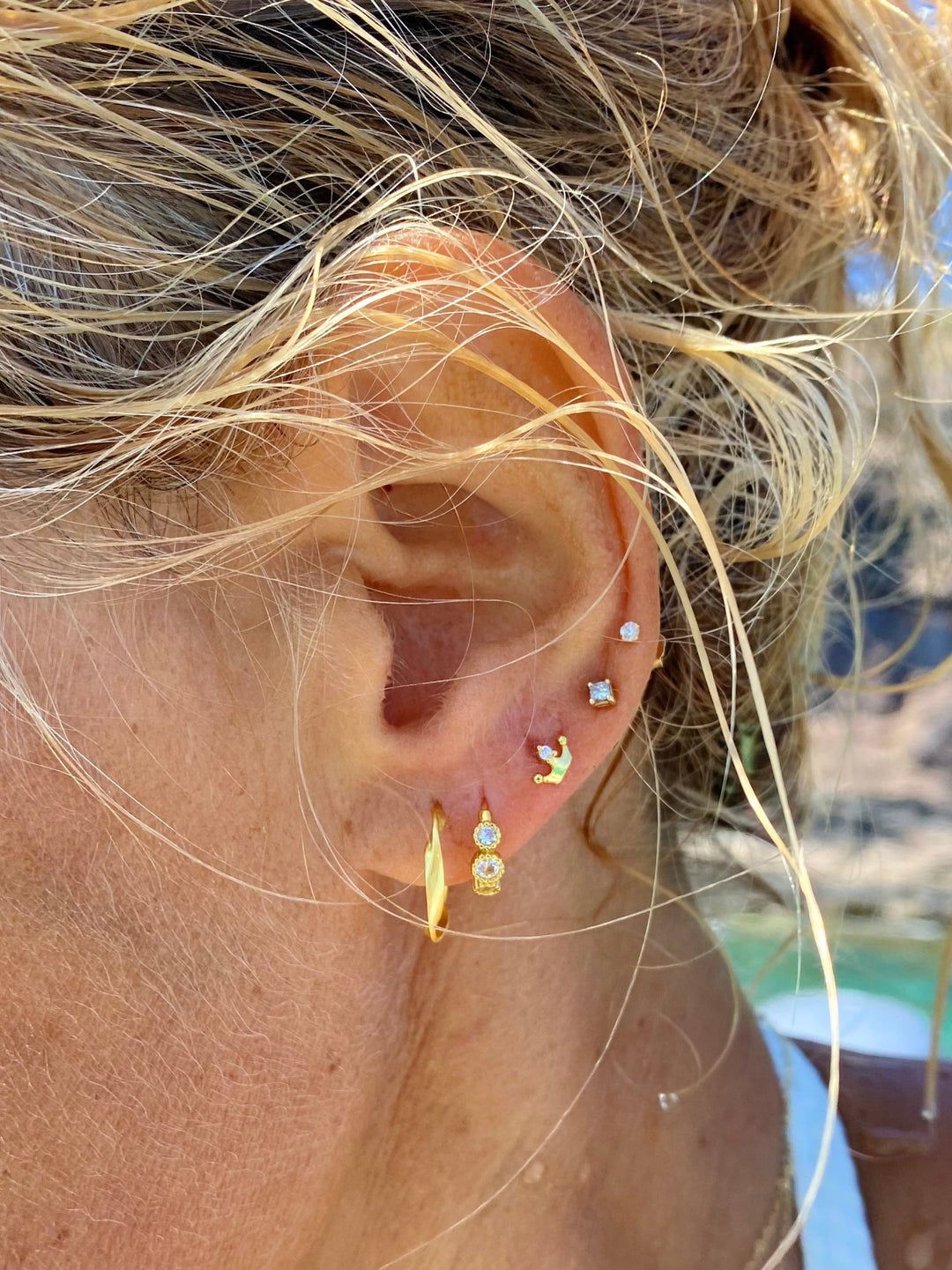 Ohrstecker mit Kronen für Prinzessinnen